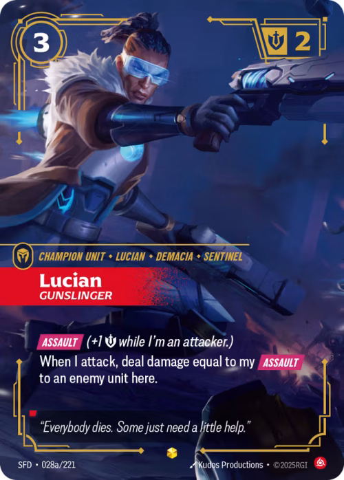 Lucian, Gunslinger 2 - Spiritforged Riftbound Spoiler