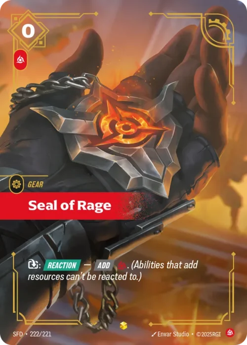 Seal of Rage - Spiritforged Riftbound Spoiler