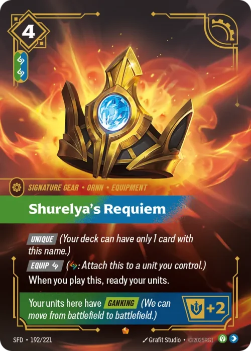 Shurelya's Requiem - Spiritforged Riftbound Spoiler