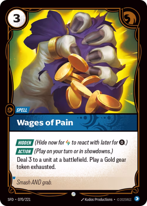 Wages of Pain - Spiritforged Riftbound Spoiler