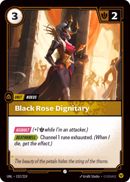 Black Rose Dignitary - Unleashed Riftbound Spoiler