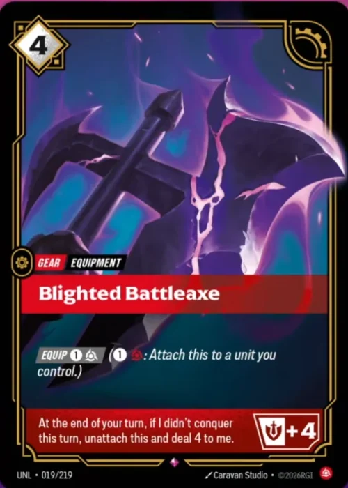 Blighted Battleaxe - Unleashed Riftbound Spoiler