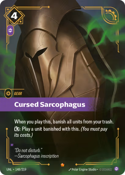 Cursed Sarcophagus - Unleashed Riftbound Spoiler