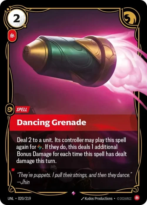 Dancing Grenade - Unleashed Riftbound Spoiler