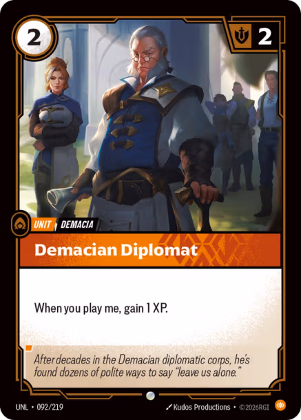 Demacian Diplomat - Unleashed Riftbound Spoiler