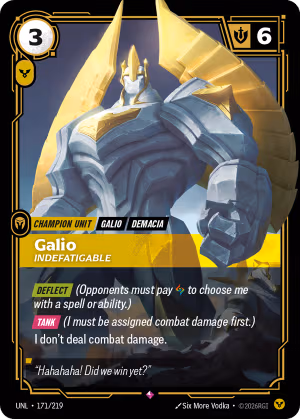 Galio, Indefatigable 2 - Unleashed Riftbound Spoiler