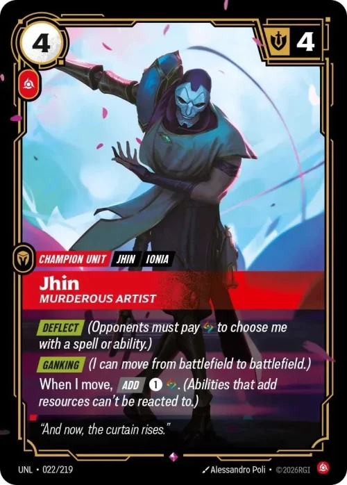 Jhin, Murderous Artist - Unleashed Riftbound Spoiler