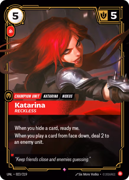 Katarina, Reckless - Unleashed Riftbound Spoiler