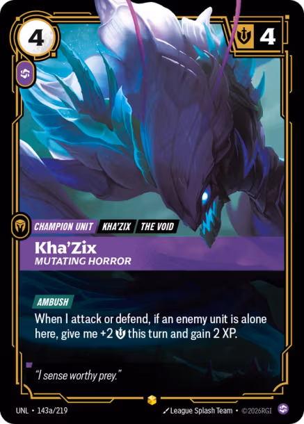 Kha'Zix, Mutating Horror - Unleashed Riftbound Spoiler
