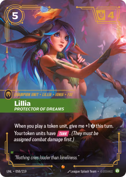 Lillia, Protector of Dreams - Unleashed Riftbound Spoiler