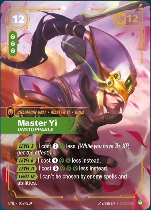 Master Yi, Unstoppable - Unleashed Riftbound Spoiler