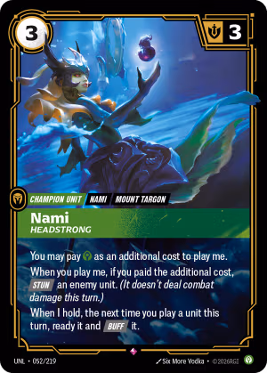 Nami, Headstrong - Unleashed Riftbound Spoiler