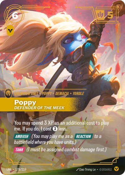 Poppy, Defender of the Meek - Unleashed Riftbound Spoiler