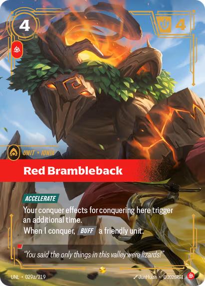 Red Brambleback - Unleashed Riftbound Spoiler