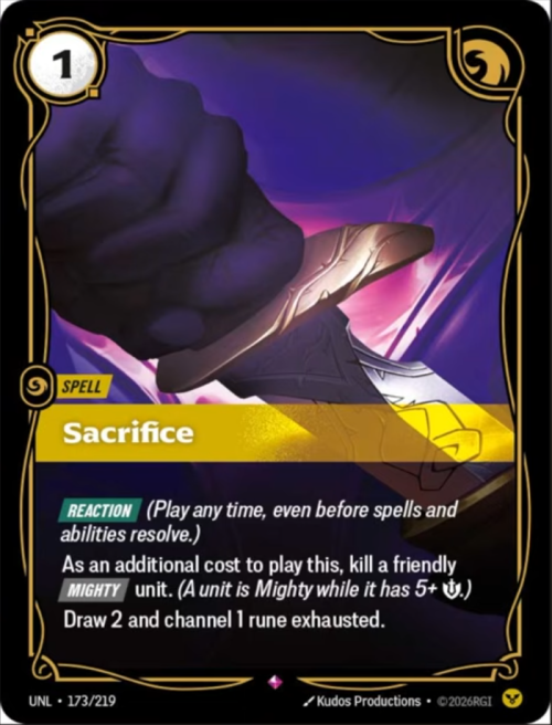 Sacrifice - Unleashed Riftbound Spoiler