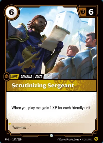Scrutinizing Sergeant - Unleashed Riftbound Spoiler