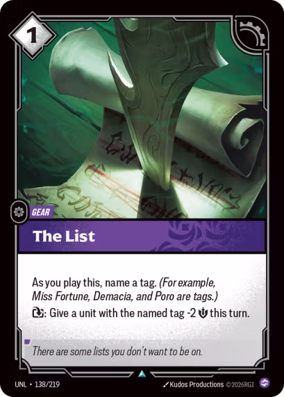 The List - Unleashed Riftbound Spoiler