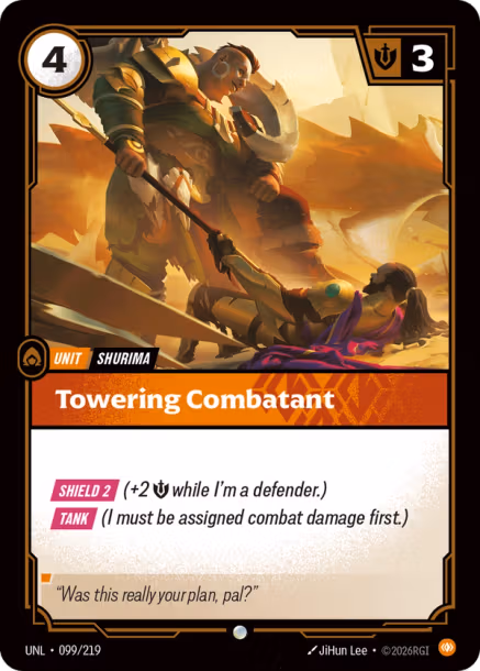 Towering Combatant - Unleashed Riftbound Spoiler