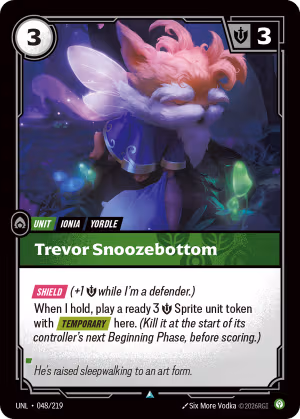 Trevor Snoozebottom - Unleashed Riftbound Spoiler