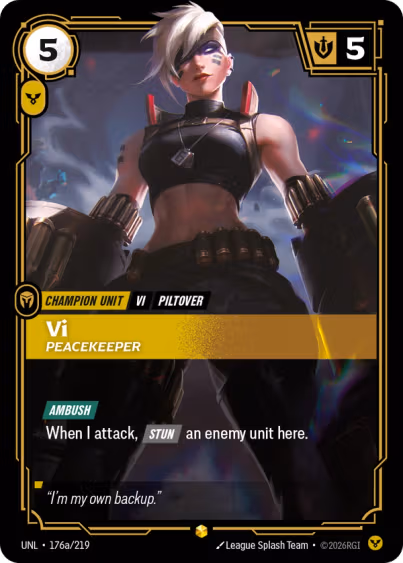 Vi, Peacekeeper 2 - Unleashed Riftbound Spoiler