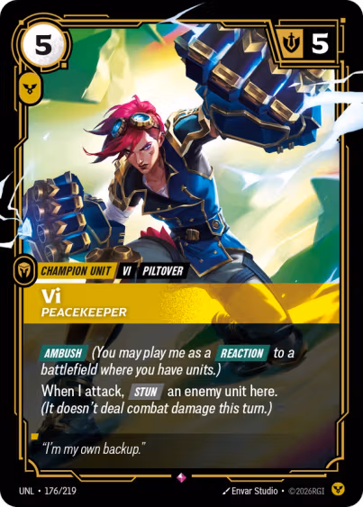 Vi, Peacekeeper - Unleashed Riftbound Spoiler