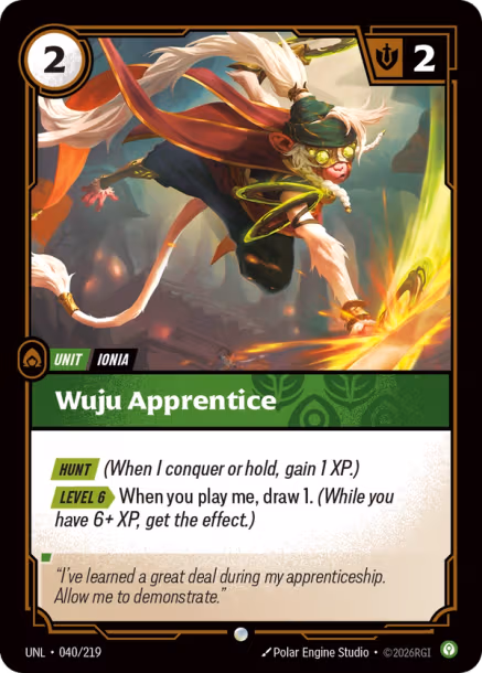 Wuju Apprentice - Unleashed Riftbound Spoiler