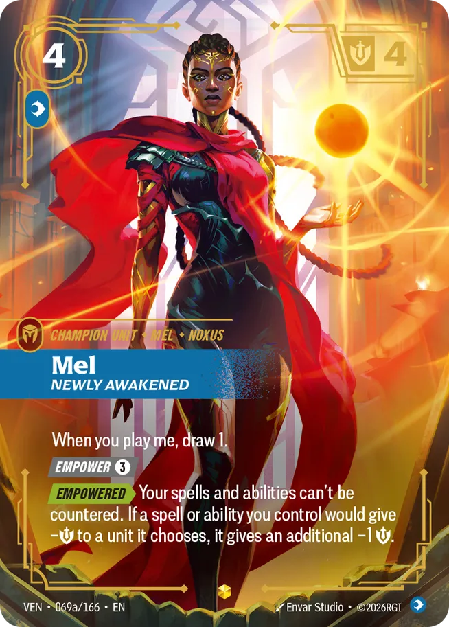Mel, Newly Awakened 2 - Vendeta Riftbound Spoiler