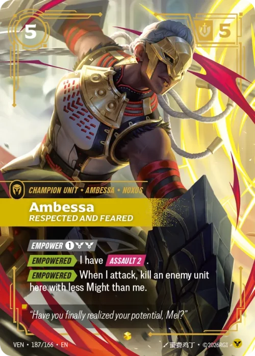 Ambessa, Respected and Feared 3 - Vendeta Riftbound Spoiler