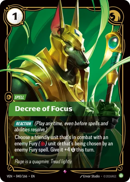 Decree of Focus - Vendeta Riftbound Spoiler