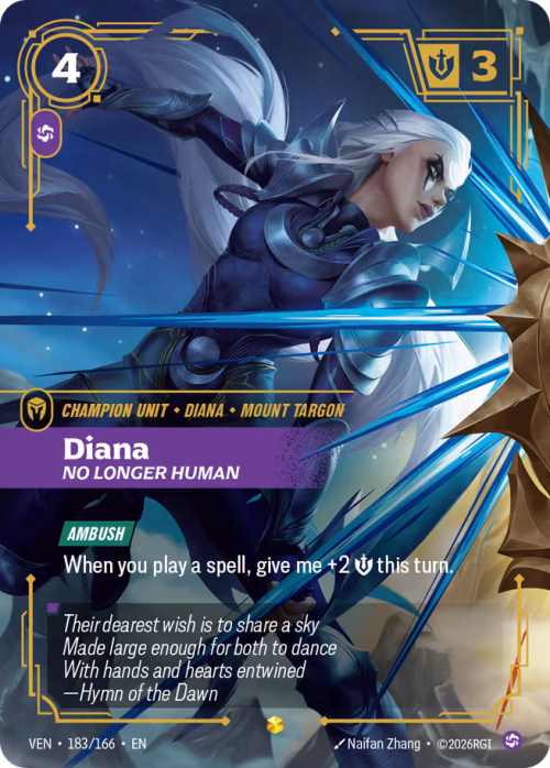 Diana, No Longer Human - Vendetta Riftbound Spoiler