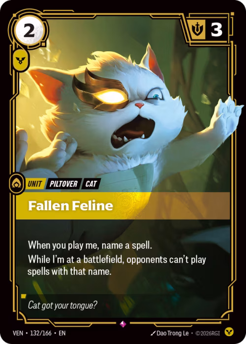 Fallen Feline - Vendetta Riftbound Spoiler