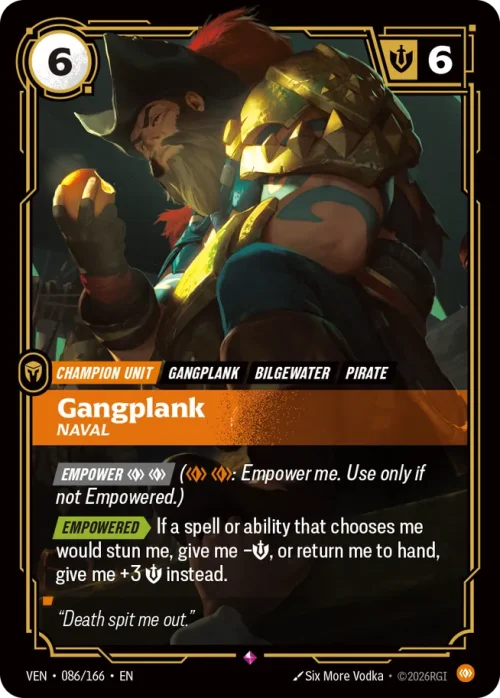Gangplank, Naval - Vendeta Riftbound Spoiler