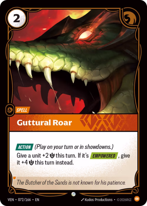 Guttural Roar - Vendetta Riftbound Spoiler