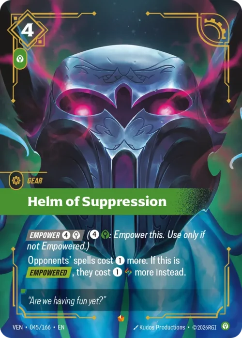 Helm of Suppression - Vendeta Riftbound Spoiler