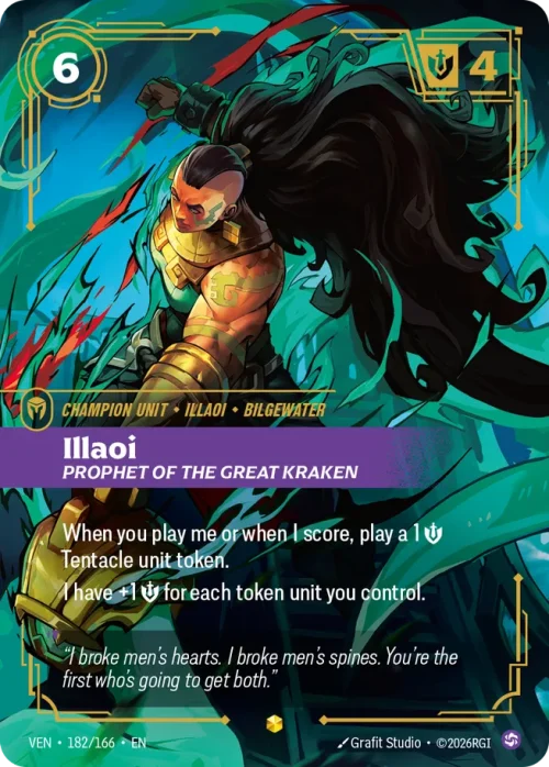 Illaoi, Prophet of the Great Kraken 2 - Vendeta Riftbound Spoiler