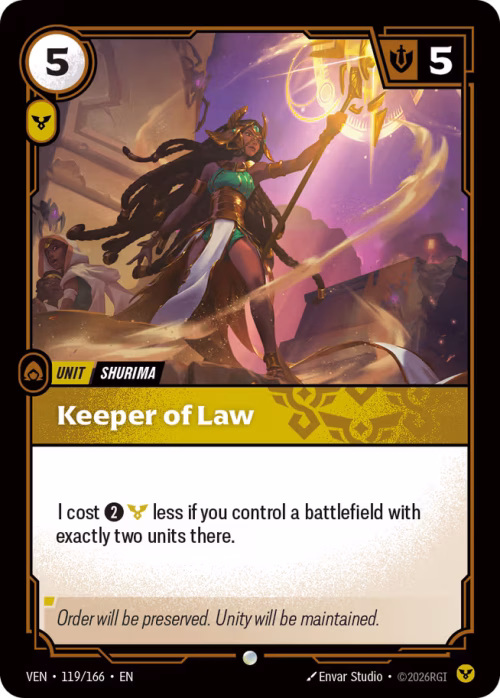Keeper of Law - Vendetta Riftbound Spoiler