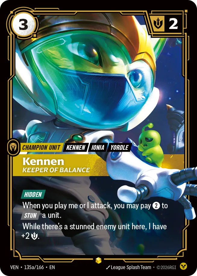 Kennen, Keeper of Balance 2 - Vendeta Riftbound Spoiler