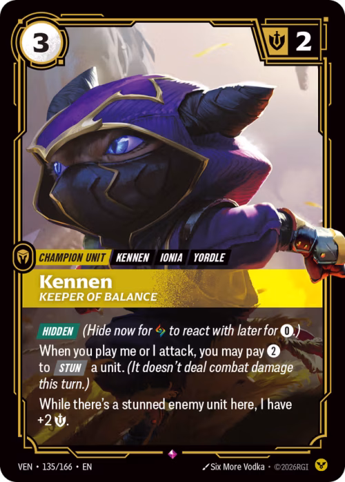 Kennen, Keeper of Balance - Vendetta Riftbound Spoiler