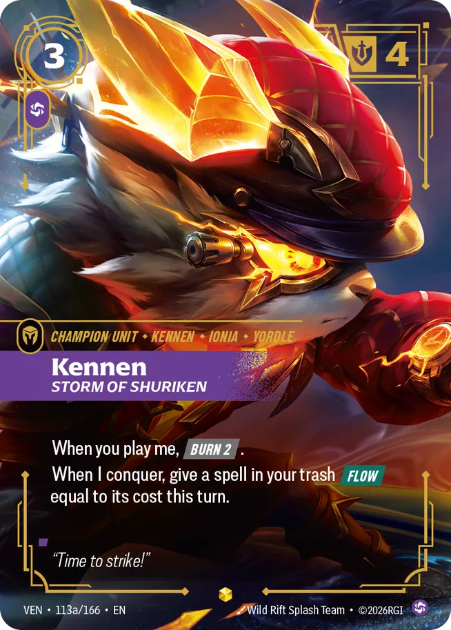 Kennen, Storm of Shuriken - Vendeta Riftbound Spoiler