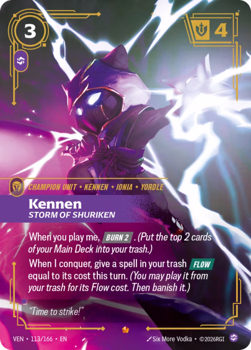 Kennen, Storm of Shuriken - Vendetta Riftbound Spoiler