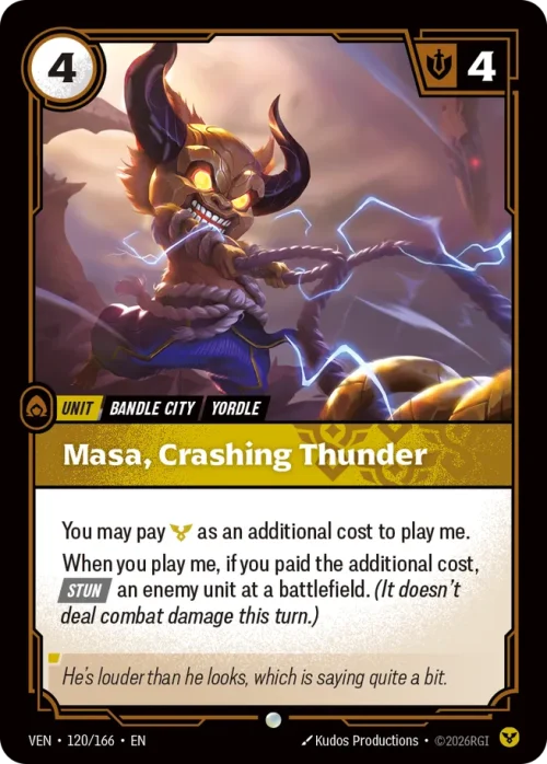 Masa, Crashing Thunder - Vendeta Riftbound Spoiler