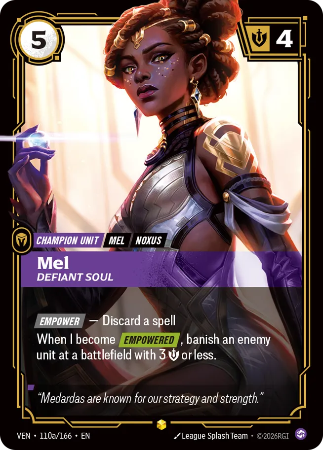 Mel, Defiant Soul 2 - Vendeta Riftbound Spoiler