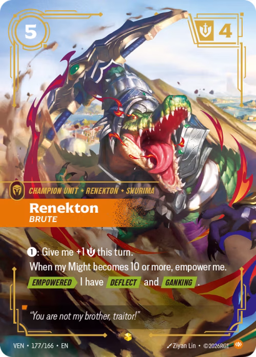 Renekton, Brute 2 - Vendetta Riftbound Spoiler