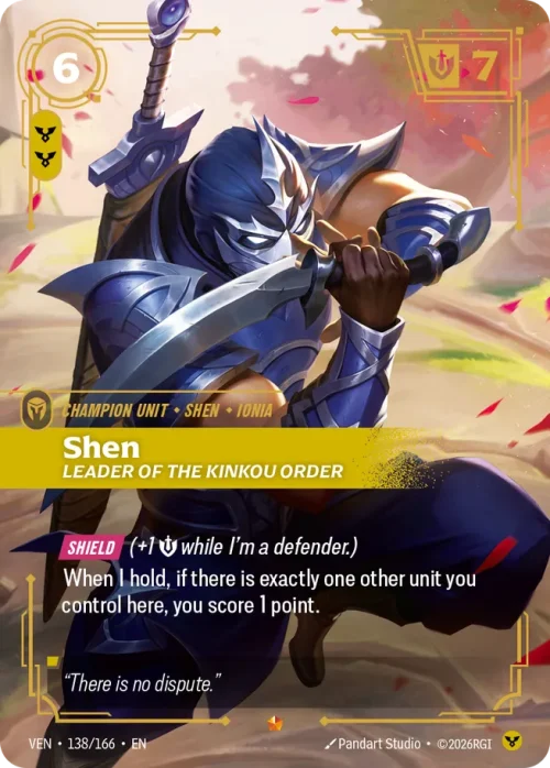 Shen, Leader of the Kinkou Order - Vendeta Riftbound Spoiler