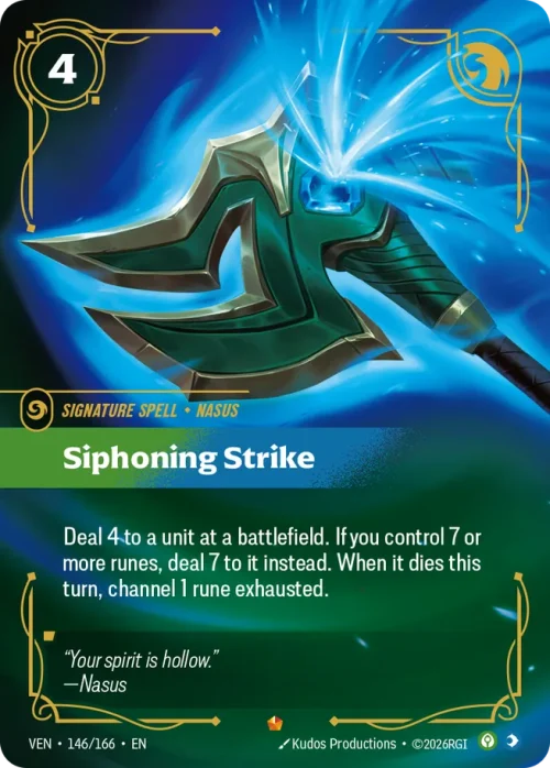 Siphoning Strike - Vendeta Riftbound Spoiler
