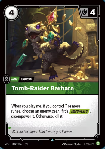 Tomb-Raider Barbara - Vendeta Riftbound Spoiler