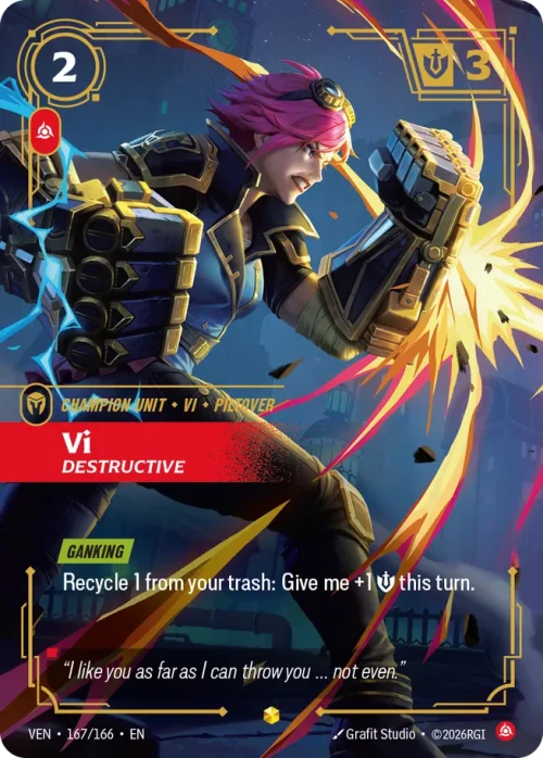Vi, Destructive - Vendeta Riftbound Spoiler