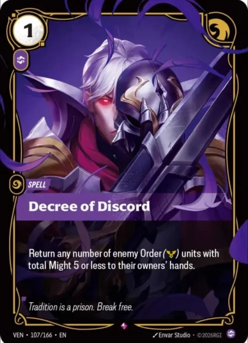 Decree of Discord from Vendetta Riftbound Spoiler