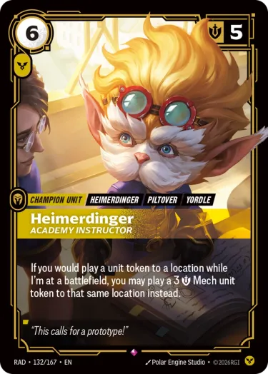 Heimerdinger, Academy Instructor - Riftbound Radiance Spoiler