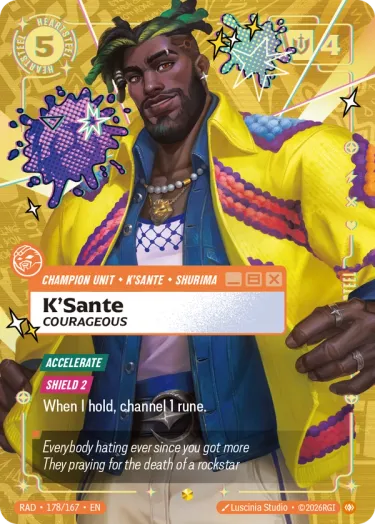 K'Sante, Courageous 3 - Riftbound Radiance Spoiler